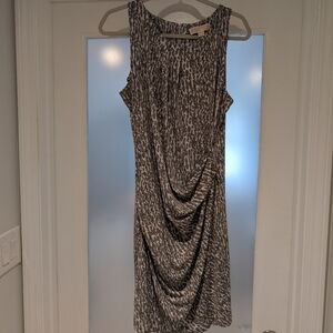 Michael Kors Shades Of Grey Animal Print Dress Size L